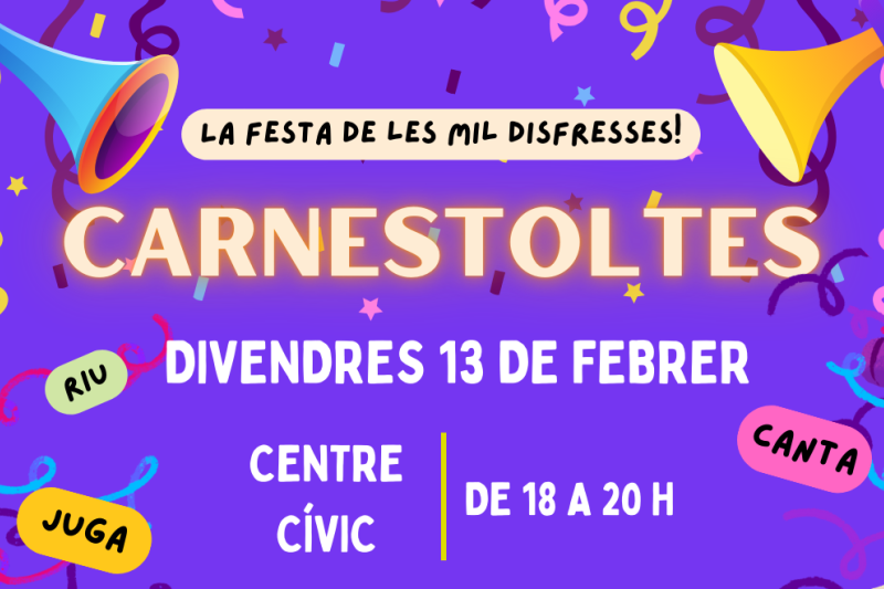 Cartell del Carnestoltes de Sant Feliu de Codines que se celebra avui 13 de febrer.