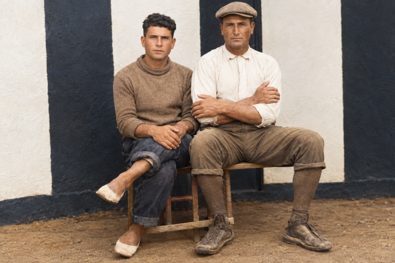 Fotografia antiga dels germans Jaume i Josep Flaquer.