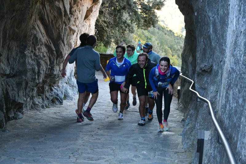 Participants arribant a Sant Miquel del Fai durant la primera edició de la cursa. Foto: Carlos San Pedro