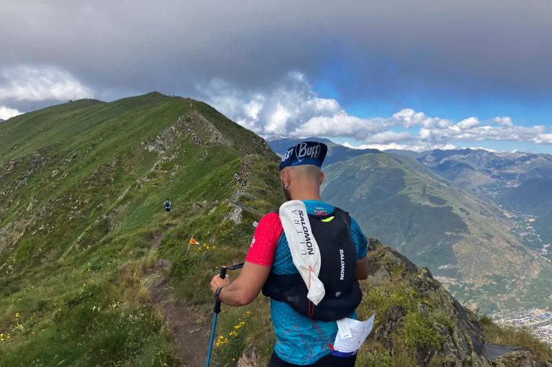 Cristian Téllez, durant la seva participació a l’Ultra Vall d’Aran.