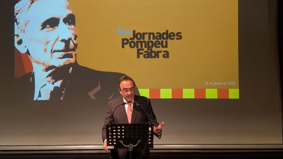 Josep Rull en la conferència inaugural de les Jornades Fabra / Gemma Permanyer