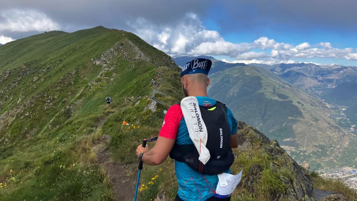 Cristian Téllez, durant la seva participació a l’Ultra Vall d’Aran.