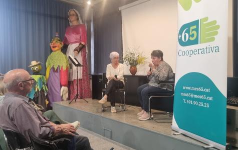 Irene Casanovas i Emilia Bosch en la presentació del divendres a Sant Feliu.