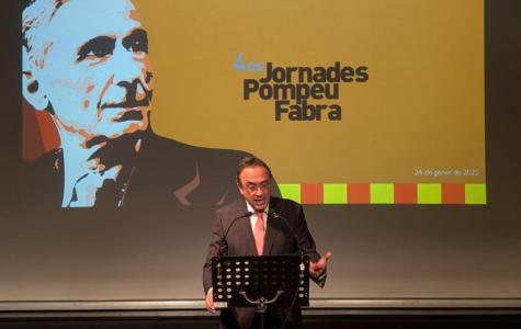 Josep Rull en la conferència inaugural de les Jornades Fabra  /  Gemma Permanyer