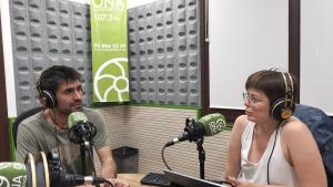 Pol Cabutí durant un moment de l’entrevista al Taula per 5 d’Ona Codinenca / Pau Ibars