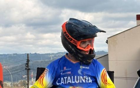 Òscar Serra durant la seva participació al campionat d’Espanya de descens